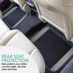 FH Group Universal Fit Premium Carpet Automotive Floor Mats fits most Cars, SUVs, and Trucks with Driver Heel Pad, Full Set Gray