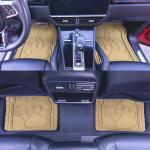 FH Group Car Floor Mats - Adorable Paw Print, Heavy-Duty Rubber Mats, Universal Fit Full Set, Climaproof, Trimmable, Fit Most Sedan, SUV, Truck - Beige