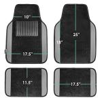 FH Group Universal Fit Premium Carpet Automotive Floor Mats fits most Cars, SUVs, and Trucks with Driver Heel Pad, Full Set Gray