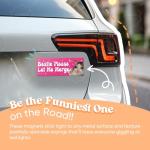 Yoppix 10PCS Funny Car Bumper Magnet, Student Driver Magnet Prank Magnetic Sticker for Car Truck Metal, Hot Girls Hit Curbs New Driver Please Be Patient Waterproof Reusable