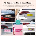 Yoppix 10PCS Funny Car Bumper Magnet, Student Driver Magnet Prank Magnetic Sticker for Car Truck Metal, Hot Girls Hit Curbs New Driver Please Be Patient Waterproof Reusable