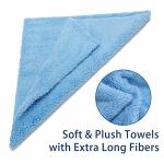 CARCAREZ Microfiber Towels for Cars, Car Drying Wash Detailing Buffing Polishing Towel with Plush Edgeless Microfiber Cloth, 450 GSM 16x16 in. Pack of 6