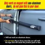 HRX Car Door Dent Protector for Non-Aluminum Cars Doors - 4 Doors Pack - Removable Soft Cushion Magnetic Door Guards - Door Ding Bumper and Scratch Protector - Prevents Dents, Scratches & Dings