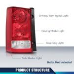 PIT66 Tail Lights Taillight Assembly Pair Compatible with Honda Pilot 4-Door Sport Utility 2009-2015 Red & Clear Lens Rear Brake Lamp w/o Bulbs & Wiring Harness