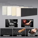 NS YOLO Full Coverage Leather Car Seat Covers Full Set,Waterproof Seat Covers for Cars,SUVs Pick-up Truck, Car Seat Cushion,Car Seat Protector,Black Seat Cover with 5 Seats