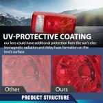 PIT66 Tail Lights Taillight Assembly Pair Compatible with Honda Pilot 4-Door Sport Utility 2009-2015 Red & Clear Lens Rear Brake Lamp w/o Bulbs & Wiring Harness