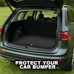 Zpana Large Bumper Guard for Cars, 38 x 25 Inch Foldable Vehicle Rear Bumper Cargo Protector Mat Prevent Scratches During Loading & Unloading, Auto Trunk Pad, Universal for SUV Van Truck