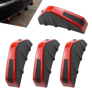 Prywog 4 PCS Car Lower Bumper Lip Diffuser, 4.9" x 2.5" Spoiler Fin Protector, Vehicle Rear Splitter Lip Wing, Universal for Most Cars (Red & Black)