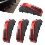 Prywog 4 PCS Car Lower Bumper Lip Diffuser, 4.9" x 2.5" Spoiler Fin Protector, Vehicle Rear Splitter Lip Wing, Universal for Most Cars (Red & Black)