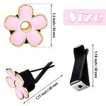 Frienda 6 Pcs Daisy Flower Air Vent Clip Accessories Air Conditioning Outlet Clip Car Air Freshener Dashboard Accessories Charm Car Inter Decor(3 cm, 3.3 cm,Red, Pink, White)
