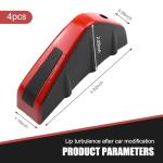 Prywog 4 PCS Car Lower Bumper Lip Diffuser, 4.9" x 2.5" Spoiler Fin Protector, Vehicle Rear Splitter Lip Wing, Universal for Most Cars (Red & Black)