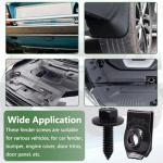 Bemaka 30Pcs Automotive Body Bolt & U-Nut Clips Kit, Multipurpose Fender Bolts Body Fastener Clips for Most Cars Bumper Engine Splash Shield