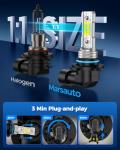 Marsauto H10/9140/9145 LED Fog Light Bulbs,100% Successful Installation,10000 Lumens 600% Brightness 6000K LED Bulbs,9040 9045 Fog Lights For Cars,Trucks,SUV, Non-polarity
