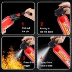 Fire Extinguisher for Home, 2 Pack Car Fire Extinguishers with Mount, 4 in 1 Portable Kitchen Fire Extinguishers for A, B, C, K Category, 620ml Mini Water-Based Fire Extinguisher for Car Truck Boat