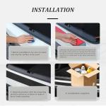 Car Rear Bumper Protector Guard,Rubber Car Rear Bumper Guard with Strong Adhesive for Protecting Trunk,Universal C-ar Accessories Exterior (Black)