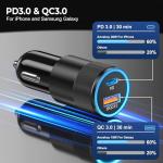 6 Pack USB C Car Charger, Ancekoy 38W Dual USB-C + USB-A Car Charger Adapter Fast Charge PD/QC 3.0 Cigarette Lighter Adapter USB Charger Plug for iPhone 16/15/14/13/12/11/Pro Max, iPad, Samsung,Pixel