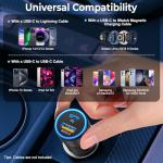 6 Pack USB C Car Charger, Ancekoy 38W Dual USB-C + USB-A Car Charger Adapter Fast Charge PD/QC 3.0 Cigarette Lighter Adapter USB Charger Plug for iPhone 16/15/14/13/12/11/Pro Max, iPad, Samsung,Pixel