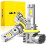 AUXITO H11 H8 H16 LED Fog Light Bulbs, 600% Brightness 6500K Cool White Driving Fog lights, 1:1 Mini Size Front Fog Lamps, Non-polarity, Play and Plug (Pack of 2)