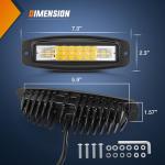 Nilight Flush Mount LED Pods 2PCS 6 Inch 60W LED Work Light Flood Spot Beam Combo Backup Driving Lights Fog Lamp Reverse Grill Mount Lighting for Offroad 4x4 Truck SUV