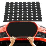 Front Bumper Scrape Guard Set, 8pcs Rubber Black Car Bumper Protector, Universal Bumper Anti Scratch Protector for Lowered Cars, Carbon Fiber Splitters and Aftermarket Bumper Lips
