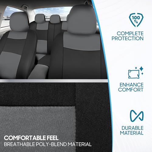 BDK Gray and Black PolyPro Seat Covers Set