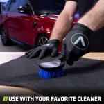 Viking Carpet Cleaning and Scrub Brush for Floor Mats, Cleaning Brush for Car Interior and Home, Black and Blue, 8.3 inch x 2.5 Inch