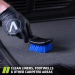 Viking Carpet Cleaning and Scrub Brush for Floor Mats, Cleaning Brush for Car Interior and Home, Black and Blue, 8.3 inch x 2.5 Inch