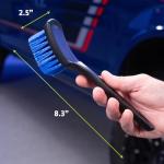 Viking Carpet Cleaning and Scrub Brush for Floor Mats, Cleaning Brush for Car Interior and Home, Black and Blue, 8.3 inch x 2.5 Inch