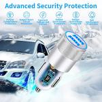 【MFi Certified】iPhone Fast Car Charger, Braveridge 4.8A Dual USB Power Car Charger Fast Charging Cigarette Lighter Adapter + 2Pack Lightning to USB Cable for iPhone 14 13 12 11 Pro/XS/XR/Mini/X/8/iPad