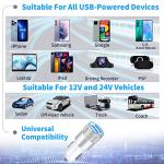 【MFi Certified】iPhone Fast Car Charger, Braveridge 4.8A Dual USB Power Car Charger Fast Charging Cigarette Lighter Adapter + 2Pack Lightning to USB Cable for iPhone 14 13 12 11 Pro/XS/XR/Mini/X/8/iPad