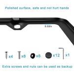 Lrokimg Black License Plate Frames 2 Pack, License Plate Holders Stainless Steel, Universal US Car License Plate Covers with Screws Washers Caps (4 Holes)