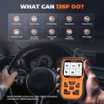 AUTOPHIX OM126P+ OBD2 Scanner, Check Engine Light Code Reader, Car Code Scanner for Automotive Diagnostic, Read & Clear Fault Code, Pass Smog Test, Live Data, for All US Cars After 1996