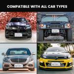 Motorfi 2 Pcs Silicone License Plate Frames with Polycarbonate Covers, Rust-Proof, Weather-Resistant, Easy Installation, Premium License Plate Protector for Cars with 2 Drainage Holes