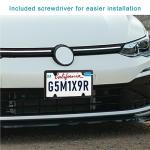 Lrokimg Black License Plate Frames 2 Pack, License Plate Holders Stainless Steel, Universal US Car License Plate Covers with Screws Washers Caps (4 Holes)