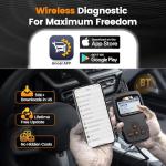 (Upgraded AD310) ANCEL AD310BT OBD2 Scanner Bluetooth - Check Engine Code Reader, Escaner Automotriz with Premium App On iOS & Android, Car Diagnostic Scanner for All Vehicles After 1996