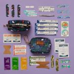 KeepGoing Small Travel First Aid Kit Kids – 60 Pc. Mini First Aid Kit for Purse, Diaper Bag, & Backpack with Latex-Free Bandages – 4 Oz., & 4.5 x 3.5 x 2 in, TSA-Approved