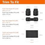 Amazon Basics 4-Piece Heavy Duty PVC Floor Mats with Cargo Liner and Rear, Waterproof Trim To Fit Car Mats, Black