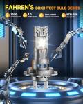 FAHREN 𝟓𝐭𝐡-𝐆𝐞𝐧 H7 LED Bulb, 𝟔𝟎𝟎𝟎𝟎𝐋𝐌 𝟏𝟐𝐗 Ultra Brighter H7 Fog Light, No Adapter Required Easy Install, 𝟏:𝟏 Mini Size Plug and Play, Canbus Ready, Non-Polarity, Pack of 2