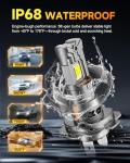 FAHREN 𝟓𝐭𝐡-𝐆𝐞𝐧 H7 LED Bulb, 𝟔𝟎𝟎𝟎𝟎𝐋𝐌 𝟏𝟐𝐗 Ultra Brighter H7 Fog Light, No Adapter Required Easy Install, 𝟏:𝟏 Mini Size Plug and Play, Canbus Ready, Non-Polarity, Pack of 2