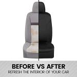 BDK Black Car Seat Covers Full Set - Universal Fit Matching Set Seat Covers for Trucks & Car Seat Protector for SUV - Front Seats, Rear Back Bench, & Headrest Seat Covers for Cars Interior Covers