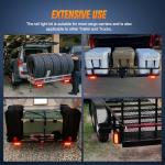 Nilight Hitch Cargo Carrier Oval Light Kit 2PCS 6Inch Red w/Flush Mount Grommet Bracket Harness Waterproof Stop Turn Signal Tail Lights for Luggage Bike Rack Truck Trailer