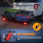 Nilight Hitch Cargo Carrier Oval Light Kit 2PCS 6Inch Red w/Flush Mount Grommet Bracket Harness Waterproof Stop Turn Signal Tail Lights for Luggage Bike Rack Truck Trailer