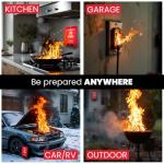 Rescue+ Emergency Fire Blanket for Home, Kitchen, Workplace & Travel, 40” x 40” Fiberglass Flame Retardant Safety Blanket, Fire Suppression for House, Camping, Car Emergencies - 1 Pack