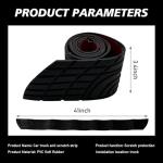 Car Rear Bumper Protector Guard, Concave and Convex Anti-Slip Design PVC Rubber Plastic Anti-Scratch Protection Sticker, Modification Accessories, Universal for Most Cars (Black)