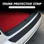 Car Rear Bumper Protector Guard, Concave and Convex Anti-Slip Design PVC Rubber Plastic Anti-Scratch Protection Sticker, Modification Accessories, Universal for Most Cars (Black)