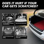 Car Rear Bumper Protector Guard, Concave and Convex Anti-Slip Design PVC Rubber Plastic Anti-Scratch Protection Sticker, Modification Accessories, Universal for Most Cars (Black)