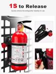 ZIDIYORUO MOLLE Panel Fire Extinguisher Mount Kit Fits 1"-2" Rigid MOLLE Panel Holes, Quick Release Car Fire Extinguisher Mount Holder with 4 Clamps for Vehicles MOLLE Panle Accessories