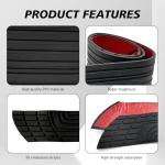 Car Rear Bumper Protector Guard, Concave and Convex Anti-Slip Design PVC Rubber Plastic Anti-Scratch Protection Sticker, Modification Accessories, Universal for Most Cars (Black)