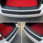 Car Rear Bumper Protector Guard, Concave and Convex Anti-Slip Design PVC Rubber Plastic Anti-Scratch Protection Sticker, Modification Accessories, Universal for Most Cars (Black)