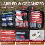 Upgrade - Comprehensive First Aid Kit with Labelled Compartments, Molle System Emergency Kits for Car,Home,Hiking, Backpacking, Camping, Traveling, and Cycling